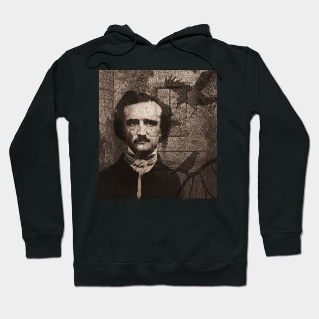 Edgar Allan Poe Hoodie by valentinahramov